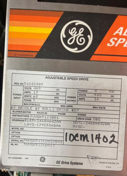 General Electric 3VVGK512CD027