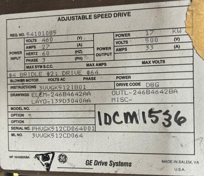 General Electric 3VVGK512CD064